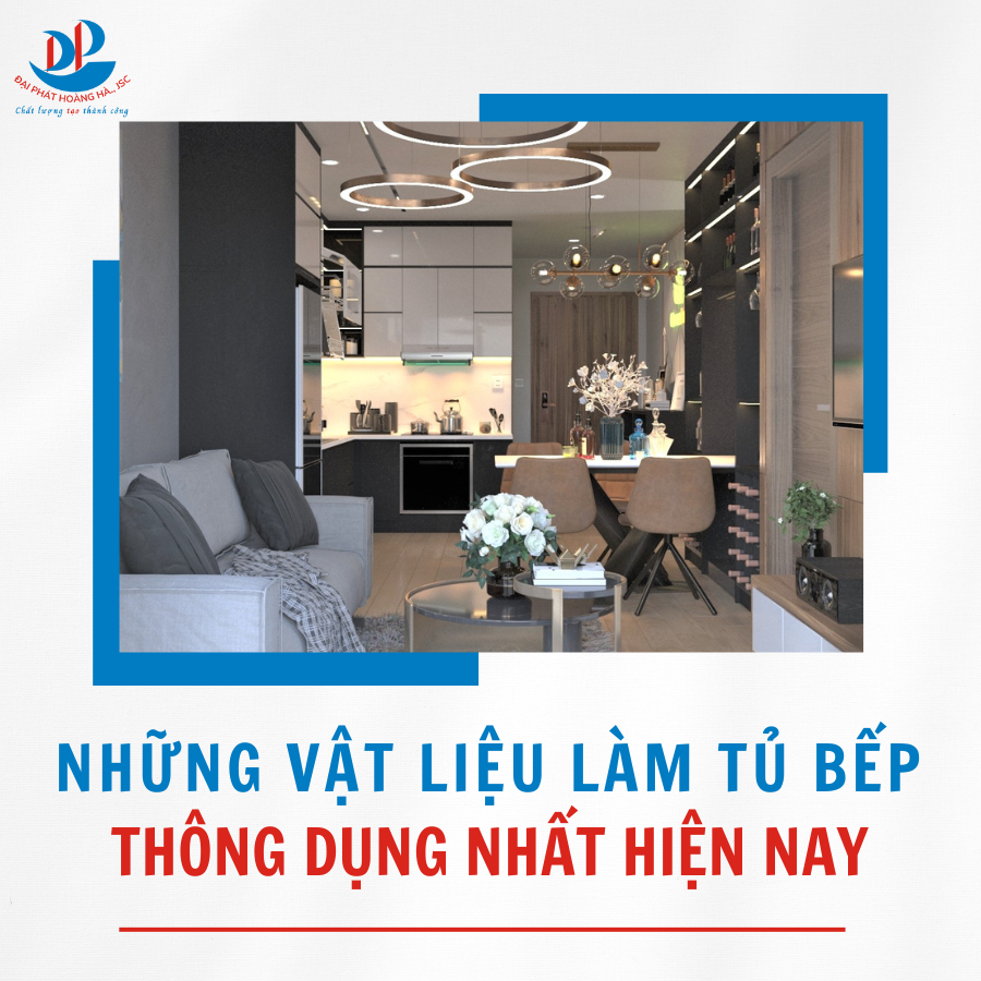 NHỮNG VẬT LIỆU LÀM TỦ BẾP THÔNG DỤNG NHẤT HIỆN NAY